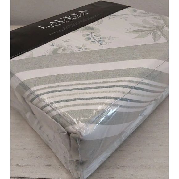 Ralph Lauren JULIANNE TOILE Sage 100% Cotton Full Queen Duvet Cover Set $300 - Picture 4 of 10